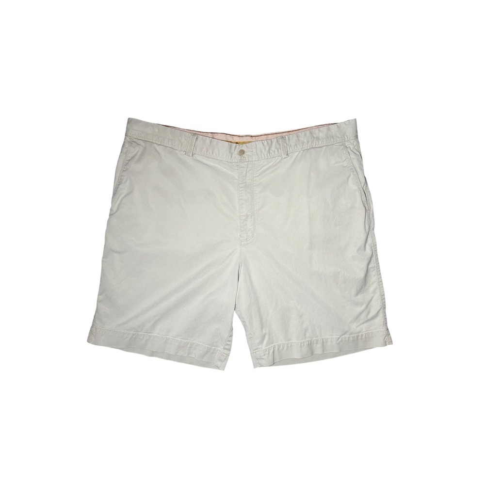 Tommy Bahama Stretch Flat Front Shorts Boracay Mens 42 Khaki Tan Cotton Tencel